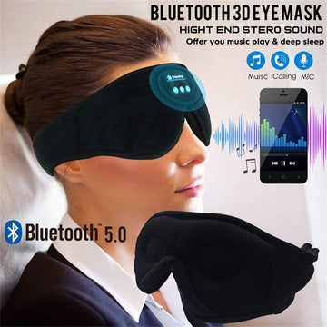 Bluetooth Sleep Eye Mask – Wireless Music & Call, Light-Blocking for Travel, Nap, Sleep Aid