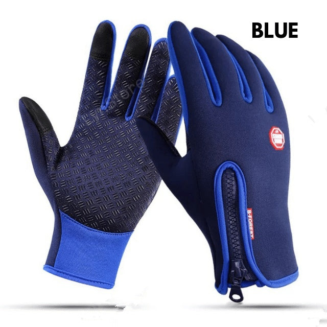 Touchscreen Waterproof Winter Gloves for Cycling & Motorcycle – Anti-Slip Thermal Fleece