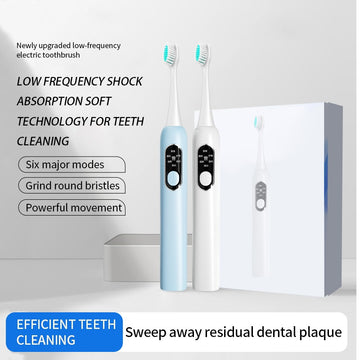 Low Frequency Electric Toothbrush – Deep Clean, Quiet Motor, USB Charge