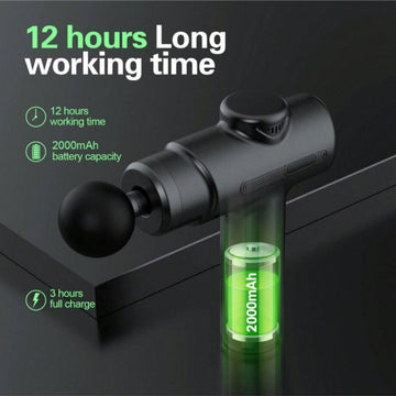 Massage Gun for Athletes – Deep Tissue Percussion Massager with 8 Heads, Pain Relief for Back & Body