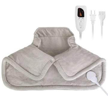 22.4x16.3in Large Weighted Heating Pad For Neck And Shoulders Electric Fast Heating Mat Neck Wrap Cushion Pain Relief