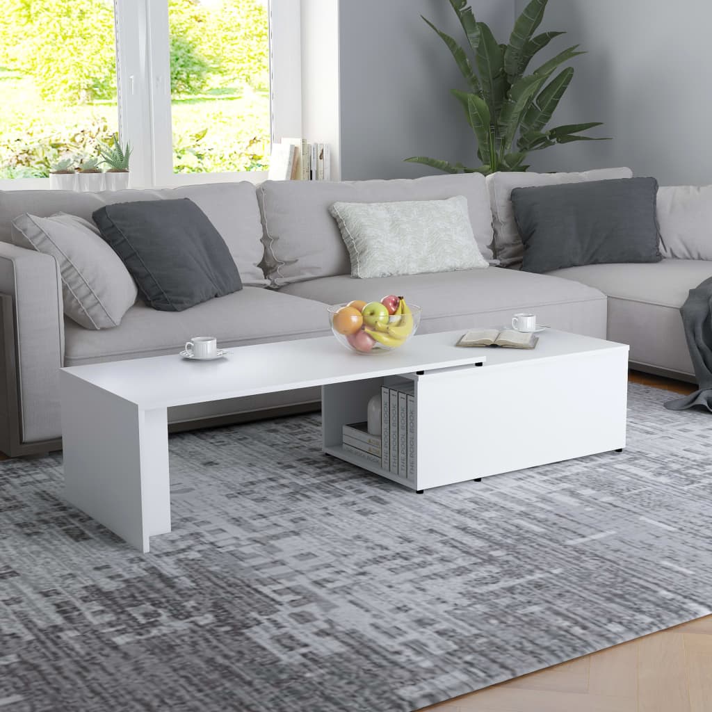 Coffee Table  White 59.1"x19.7"x13.8" Chipboard