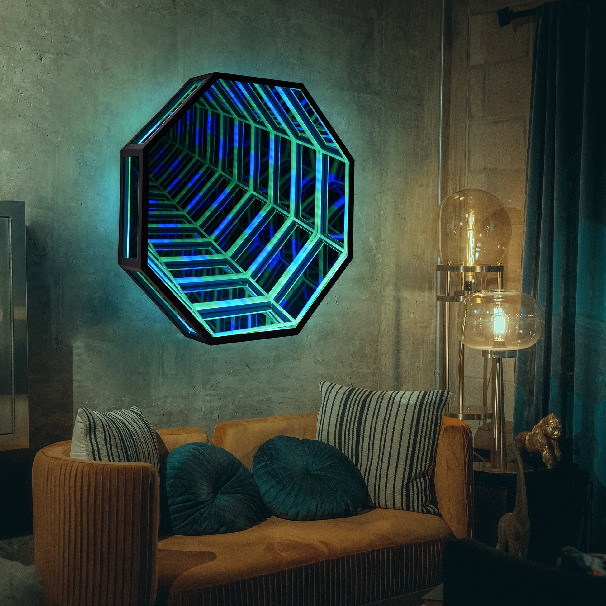 Colorful RGB Infinity Mirror Light for Living Room Decor