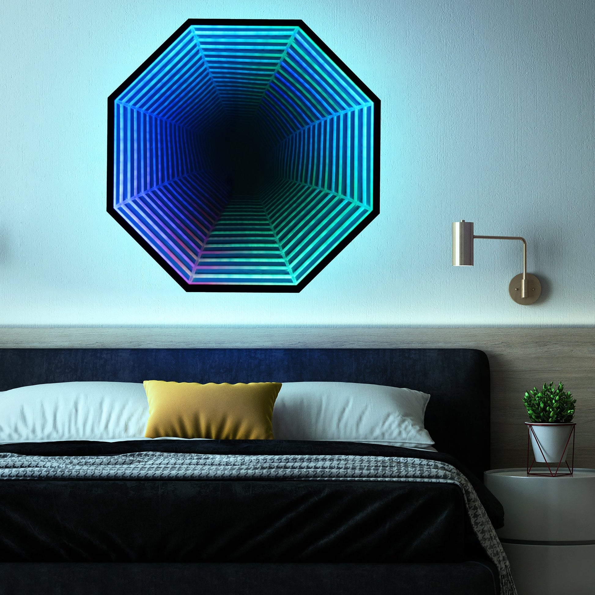 Colorful RGB Infinity Mirror Light for Living Room Decor