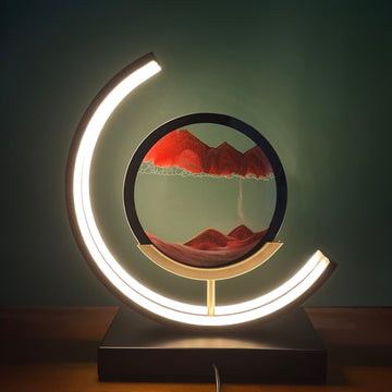 Sand Art Lamp with Warm LED Glow for Relaxing Ambiance