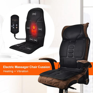Dual-Use Portable Heating and Vibrating Massage Cushion for Home and Car