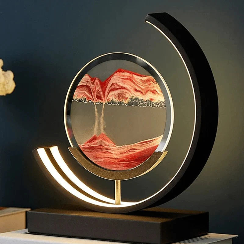 Dynamic Sand Picture Frame with LED Lamp for Home Decor